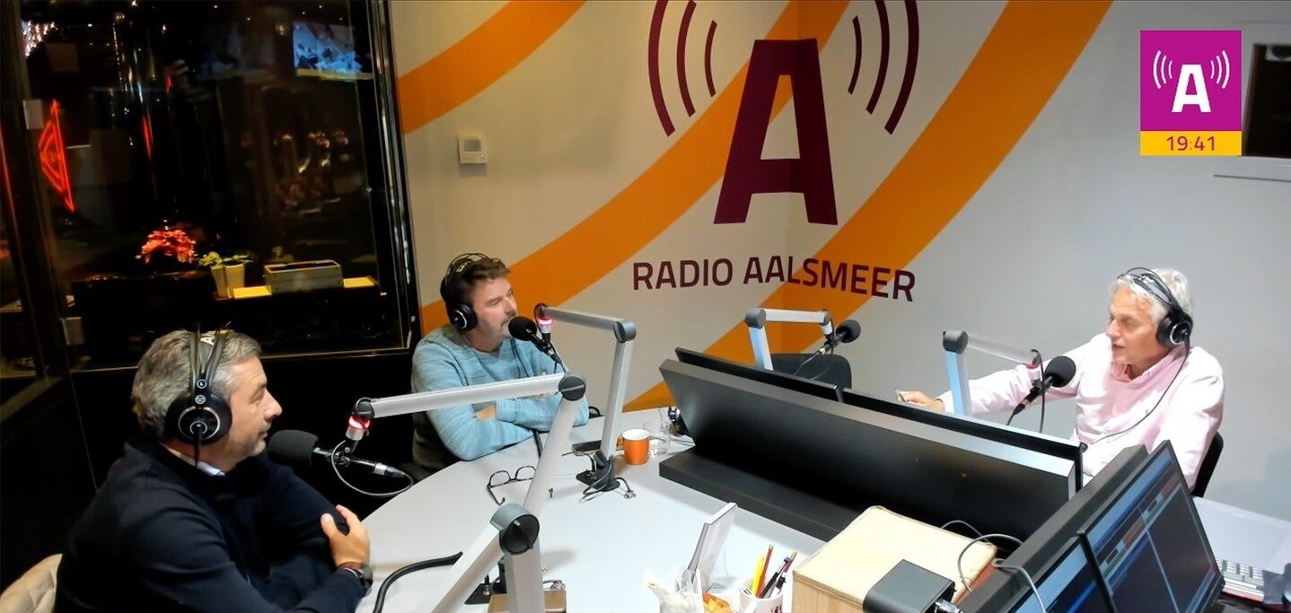 John Keunen en Christiaan Sijnen bij Radio Aalsmeer